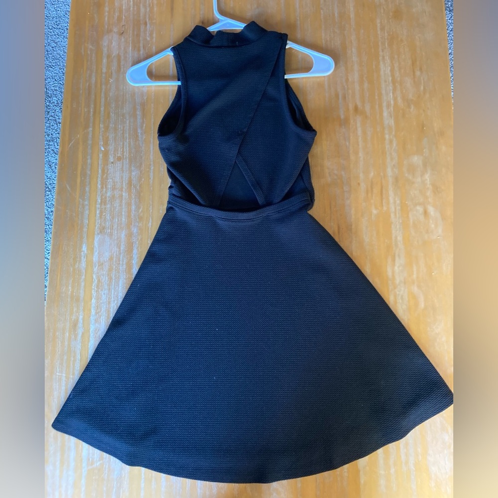 Decree size S Black High-neck Cut-out A-line Dress